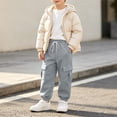 thumbnail image 5 of Guluxicc Kids Boys Girls Cargo Sweatpants Loose Drawstring Joggers Stretchy Running Sports Sweat Pants with Pockets 5-15 Years, 5 of 8