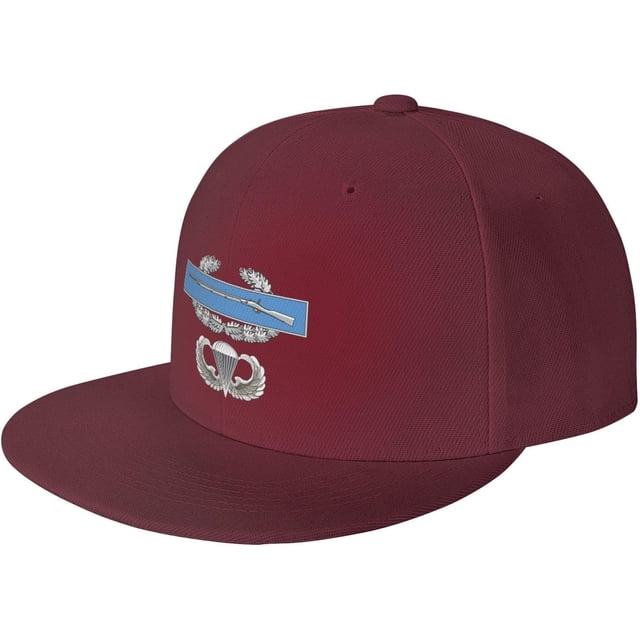 Combat Infantry Badge (CIB) Jump Wings Unisex Flat Brim Visor hat Adjustable Baseball Cap