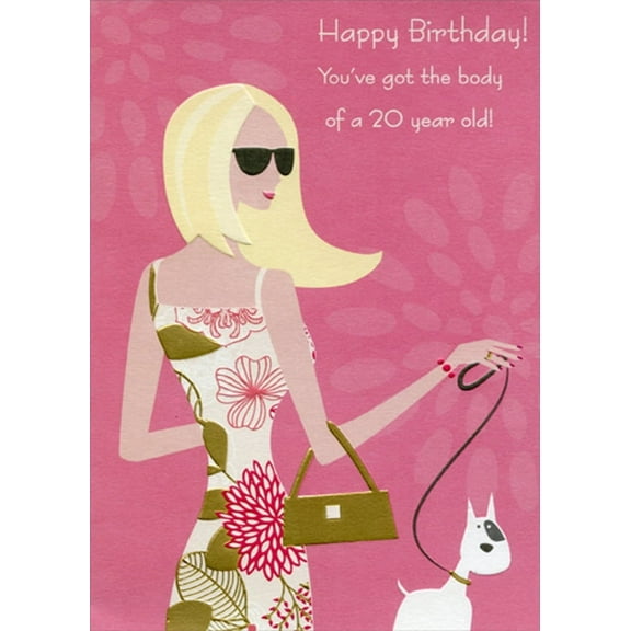 Designer Greetings Body Of A 20 Year Old Funny : Humorous Feminine Birthday Card for Her : Woman : Women