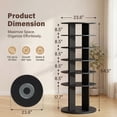 thumbnail image 4 of Homall 7-Tier 360° Rotating Shoe Rack, 23.6" Dia, 64.5" H, Holds 35 Pairs, Tall Boots & Handbag Storage, 4 of 7