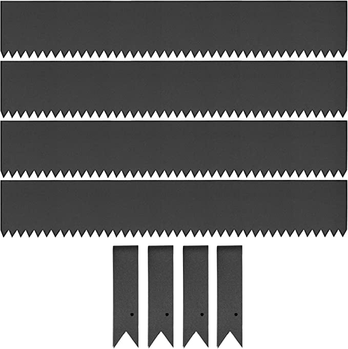 Steel Landscape Edging 40 x 8 Inch，Steel Edging 4pcs，Steel Garden Edging Border，Landscape Edging