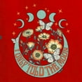 thumbnail image 6 of Wild Bobby I Only Told The Moon, Moon Phases Daisies and Butterflies Vintage Women Standard V-Neck Tee, Red, X-Large, 6 of 6