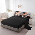 thumbnail image 4 of Black Orange Ombre Twin Comforter Set 7-Piece for Girls Boys Chic Watercolor Bedding Comforter Sets, Abstract Gradient Bed in a Bag Hippie Splash Bedding Set, Geometric Lines Bed Sheets Set, 4 of 6