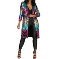 thumbnail image 2 of CILENON Long Cardigans for Women Trendy Women Sequins Blazer Sequin Jacket Casual Long Sleeve Glitter Party Shiny Lapel Coat Rave Outerwear (A,L), 2 of 8