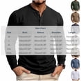 thumbnail image 4 of Stamzod Long Sleeve Henley Shirts for Men Casual Pullover Button Up Shirt Soft Home Cotton Oversized Tshirts Army Green XXL, 4 of 8