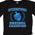 thumbnail image 4 of Inktastic Dreidel Champion Hanukkah with Blue Laurels Boys or Girls Long Sleeve Baby Bodysuit, 4 of 5