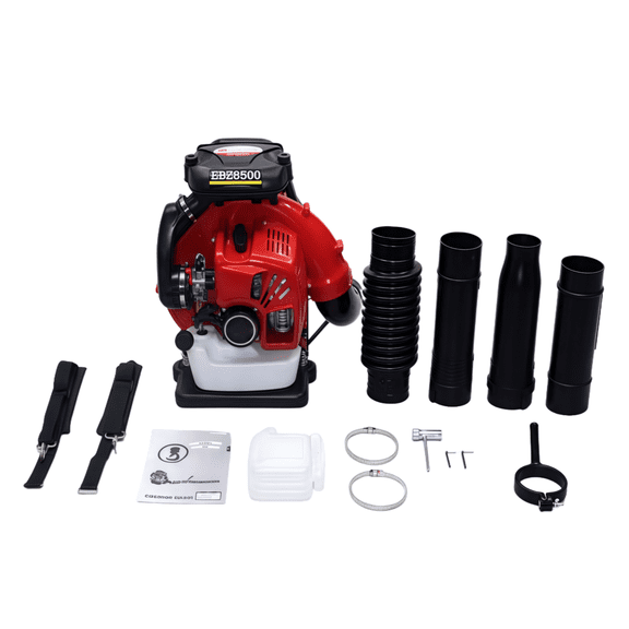 85CC Gas Leaf Blower, 206MPH 2 Stroke Backpack Gas Blower, 540CFM High-Velocity Airflow, Grass Lawn Blow, Air Cooling Gasoline Backpack Grass Blower, Snow Blow for Efficient Lawn