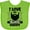 Apple Green, variant on Inktastic I Love My Bearded Daddy for Fathers Day with Grunge Boys Baby Bib