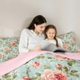 thumbnail image 5 of Homewish Retro Country Flower Bedding Comforter Set,Rustic Farmhouse Cabin Twin Comforter Sets,Pink Green Bedding Set For Girls Teens,Luxury Bedroom Decor Reversible,2-Piece, 5 of 8