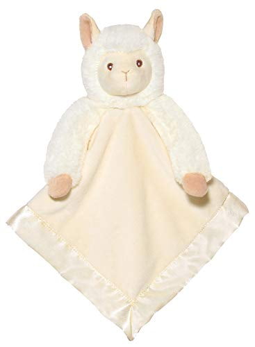 Bearington Baby Lil' Alma Snuggler, Llama Plush Stuffed Animal Security Blanket, Lovey 15'