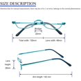 thumbnail image 2 of REAVEE 4 Pack Half Reading Glasses Half Rim Metal Frame Glasses Spring Hinge Readers for Men and Women Blue 2.25, 2 of 4