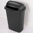 Sterilite 13 Gallon Trash Can, Plastic Roll Top Kitchen Trash Can