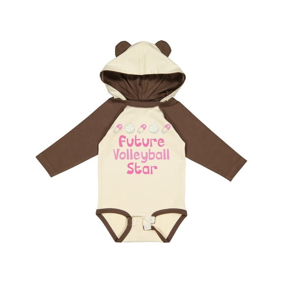 Inktastic Future Volleyball Star Girls Girls Long Sleeve Baby Bodysuit