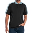 thumbnail image 2 of Thrilos Mens Short Sleeve Color Block Golf Shirts Moisture Wicking Performance Polo Collared Golf Shirts for Men, 2 of 7