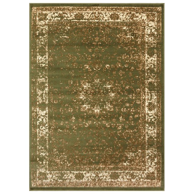 Princess 5x7 Vintage Oriental Area Rug 814A in Bone Green
