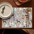 thumbnail image 5 of Cute Pitbull Terriers Dog and Flower Summer Placemats Table Placemats Set Of 4-Linen Kitchen Washable Placemats Table Mats 11.8"x17.7"Non-Slip Heat Resistant, 5 of 6