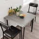 thumbnail image 3 of Conjunto compacto de comedor para 2 personas - Mesa cuadrada y sillas tapizadas - Perfecto para cocina, comedor o apartamento - Diseño moderno, ahorra espacio, fácil de limpiar - Color gris, 3 of 8