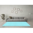 thumbnail image 3 of Ahgly Company Indoor Rectangle Solid Light Blue Modern Area Rugs, 2' x 4', 3 of 4