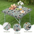 thumbnail image 4 of Green Chicken Floral Pattern Square Fitted Tablecloth with Elastic Edge,Square Table Cover,Washable Elastic Table Cover for Home Kitchen Party Decor 34"x34", 4 of 6