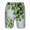 thumbnail image 4 of Naloa Watercolor Green Leaves Men's Beach Shorts, Surfing shorts, Swim trunks, Quick Dry Swim Trunks for Surfing Beach Fun - X-Large, 4 of 9