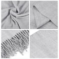 thumbnail image 2 of Moclever 79x28in Oversize Wool Shawl Wrap Winter Scarf Soft Pashmina for Men Women, Gray, 2 of 11