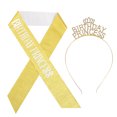 thumbnail image 1 of KAKOWELY 1 juego de diadema de cumpleaños, diadema de corona de cumpleaños, diadema de princesa para mujer con banda, 1 of 4