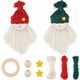 thumbnail image 1 of 3 juegos de kits de macramé navideños, kits de adornos navideños de macramé, adorno de macramé con instrucciones, kit de macramé de Papá Noel, 1 of 9