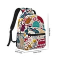 thumbnail image 2 of Goofa London Symbols Pattern Comfortable Student Backpack - Ergonomic Design, Durable, Water-Resistant, Multi-Compartment,Travel, and Outdoor Activities, 2 of 5