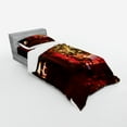thumbnail image 3 of Ambesonne Christmas Bedding Set 4 Pcs, New Year Xmas Trees, Queen, Red Yellow, 3 of 3