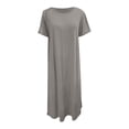 thumbnail image 6 of Mceream Hospital Gowns for Women Open Back Labor Delivery Shoulder Surgery Dress Adaptive Clothing Night Robes for Elderly Plus Size Gray XXL, 6 of 9