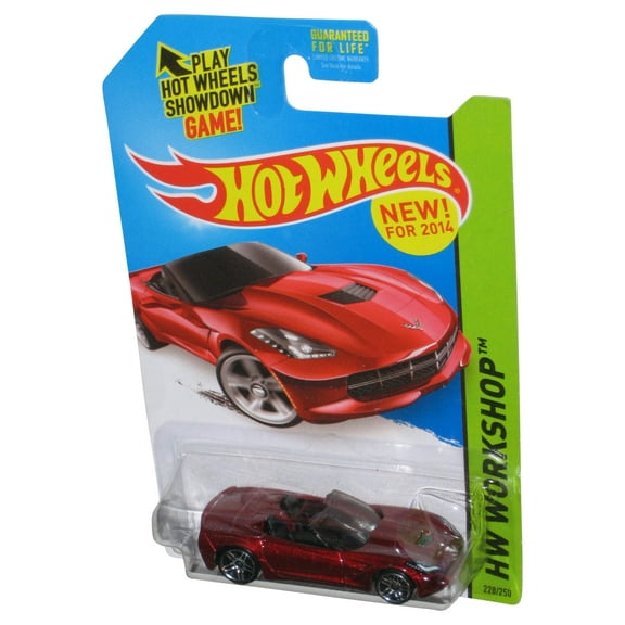 Hot Wheels HW Workshop (2013) '14 Corvette Stingray Red Toy Car 228/250