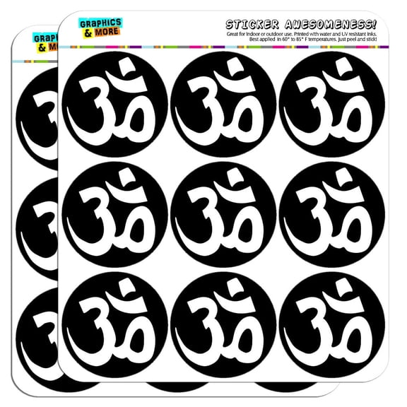 Om Aum Yoga Namaste 2" Scrapbooking Crafting Stickers