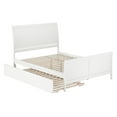 thumbnail image 6 of Portland Queen Wood Platform Bed with Footboard & Twin XL Trundle in White, 6 of 10