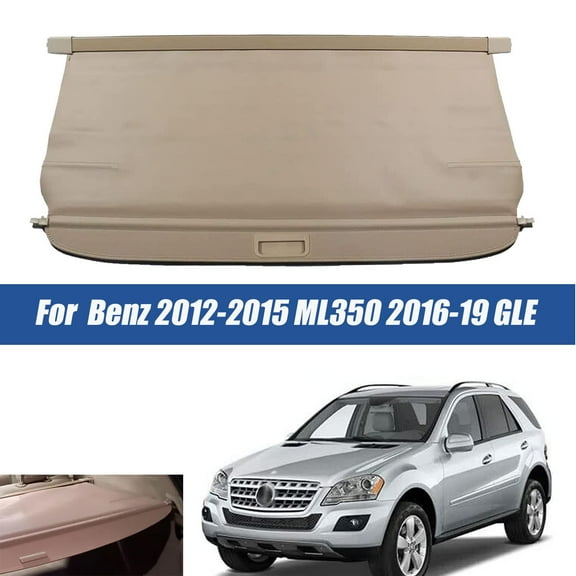 Fit 2012-2015 Benz ML 350 Retractable Cargo Cover for 2012 2013 2014 2015 Benz ML 350 SUV Accessory Rear Trunk Privacy Shield Shade, Beige