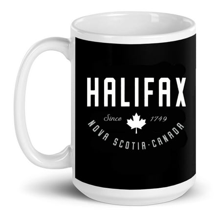 

Halifax Nova Scotia Canada Maple Leaf Canadian Flag Pride Gift Ceramic Mug 15oz (White;15oz)