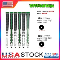 13pcs Rubber Anti-Slip MCC Golf Club Grips Green 60R Midsize Golf Grips