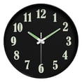 thumbnail image 1 of Reloj que brilla en la oscuridad, silencioso, sin números ni manecillas luminosas, decorativo. Estilo F, 1 of 9