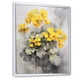 thumbnail image 2 of Designart "Geraniums Bouquet In Yellow And Grey I" Geraniums Floater Framed Canvas Wall Art, 2 of 5