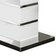 thumbnail image 6 of Benjara Extendable Dining Table with Metal Base- White and Silver, 6 of 6