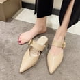 thumbnail image 1 of Zapatos de mula elegantes para mujer, zapatos informales de estilo Simple a la moda 2023, correa de hebilla de Metal para mujer, zapatos de tacón alto con punta en pico para mujer38 Gao Jinjia LED, 1 of 2