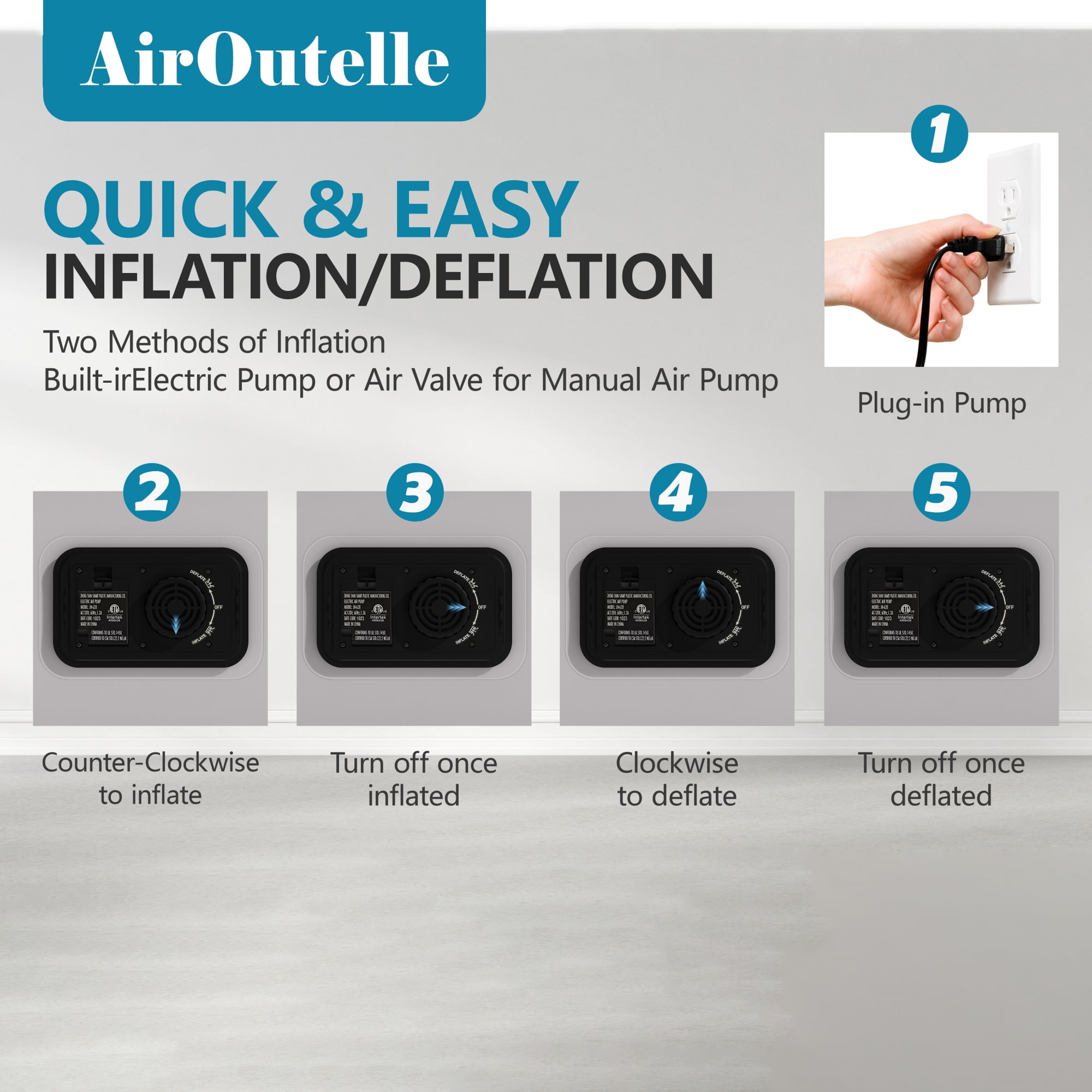 Twin Air Mattress with Built in Pump,Inflatable High Portable,Blow Up Air Bed for Home,Travel and Guest(Khaki)
