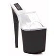 thumbnail image 3 of Ellie Shoes E-850-Vanity 8" Heel Womens Platform Mule. Clear/Black / 9, 3 of 4