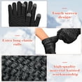 thumbnail image 4 of 1 Pairs Kids Winter Touchscreen Gloves Warm Fleece Lined Child Knit Gloves Elastic Cuff Winter Texting for Girls Boys, 4 of 14