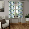 thumbnail image 2 of Ambesonne Springtime Grommet Curtain, Soft Tones Hydrangea Art, 50"x108", Green Blue and Purple, 2 of 5