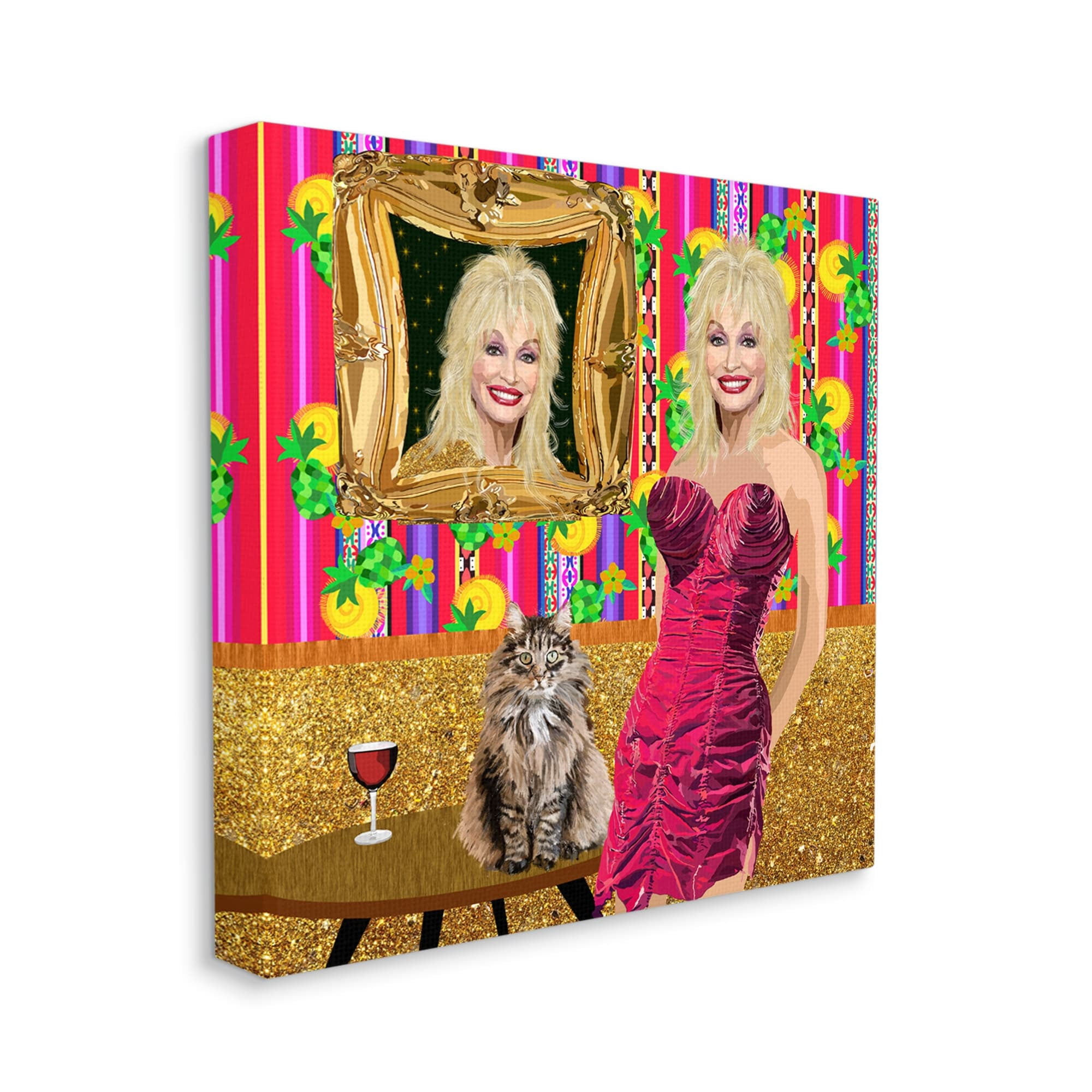 Stupell Industries Famous Country Singer Blonde Playful Dolly Abstract Pattern, 36 x 36, Design by Lynnda Takos
