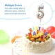 thumbnail image 3 of Inteprter Pastel decorativa aniversario Prop fiesta calcomanía número forma tortas decoración hermosas velas de cumpleaños plata 5 Type1 NO1, 3 of 6