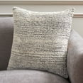 thumbnail image 2 of SAFAVIEH Kailo 20" x 20" Modern Cream/Black Distressed Cotton Decorative Pillow, 2 of 6