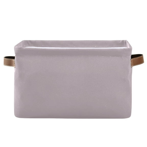 Grayish Lavender Storage Bins with Handle Fabric Organizer Basket Foldable Box 1 Pack 14.2x10.2x8.3