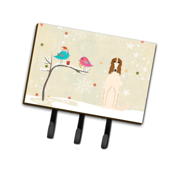 Christmas Presents between Friends Borzoi Leash or Key Holder