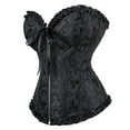 thumbnail image 2 of Corsets for Women Overbust Corset Bustiers Top Women Lace Up Lingerie Plus Size Black M, 2 of 5